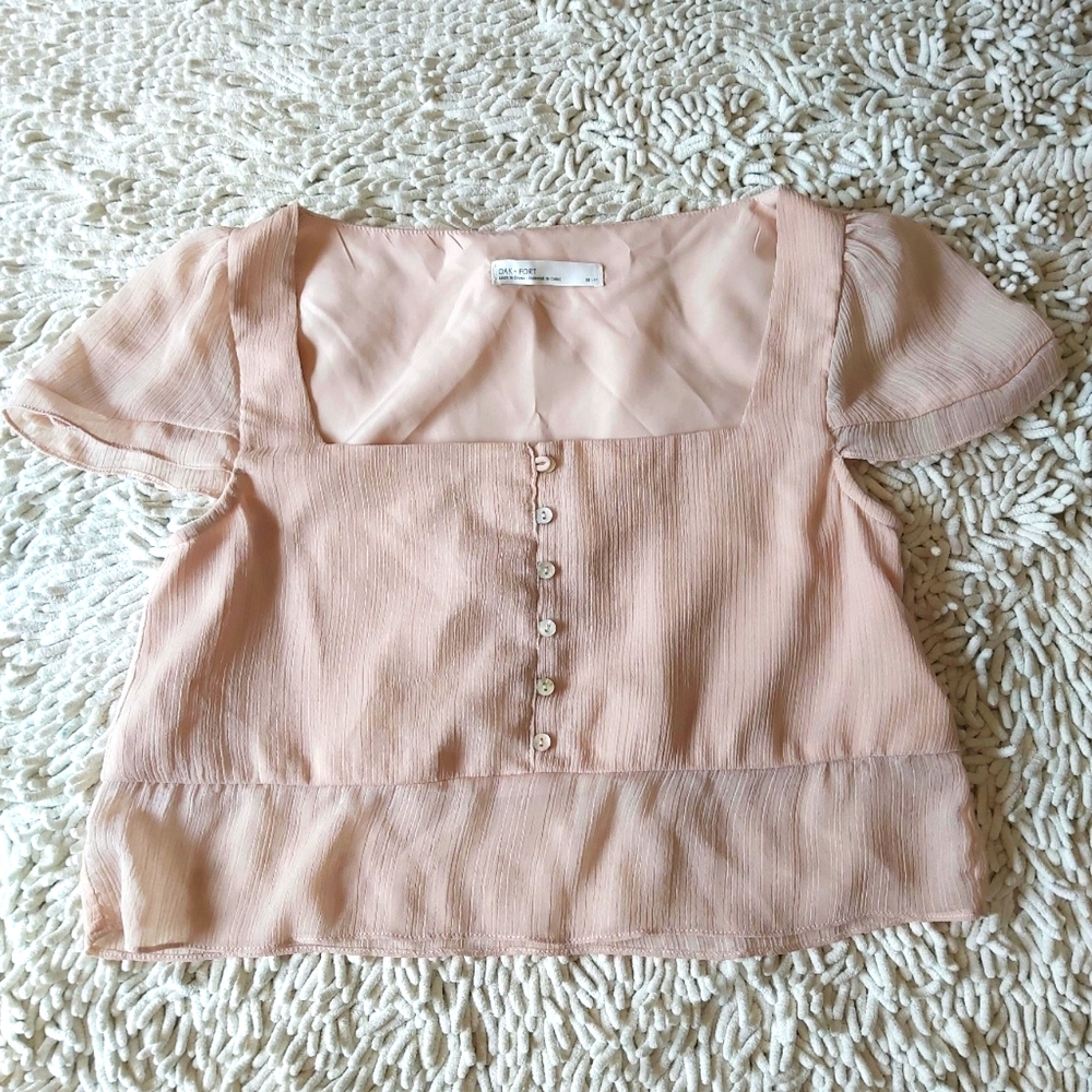 OAK + FORT light peach top- size XS